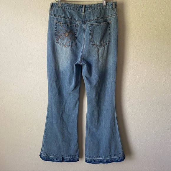 LoveShackFancy | Women’s Boho 70s Kala Flare Jeans Size 30 Rodeo Festival - Picture 9 of 11
